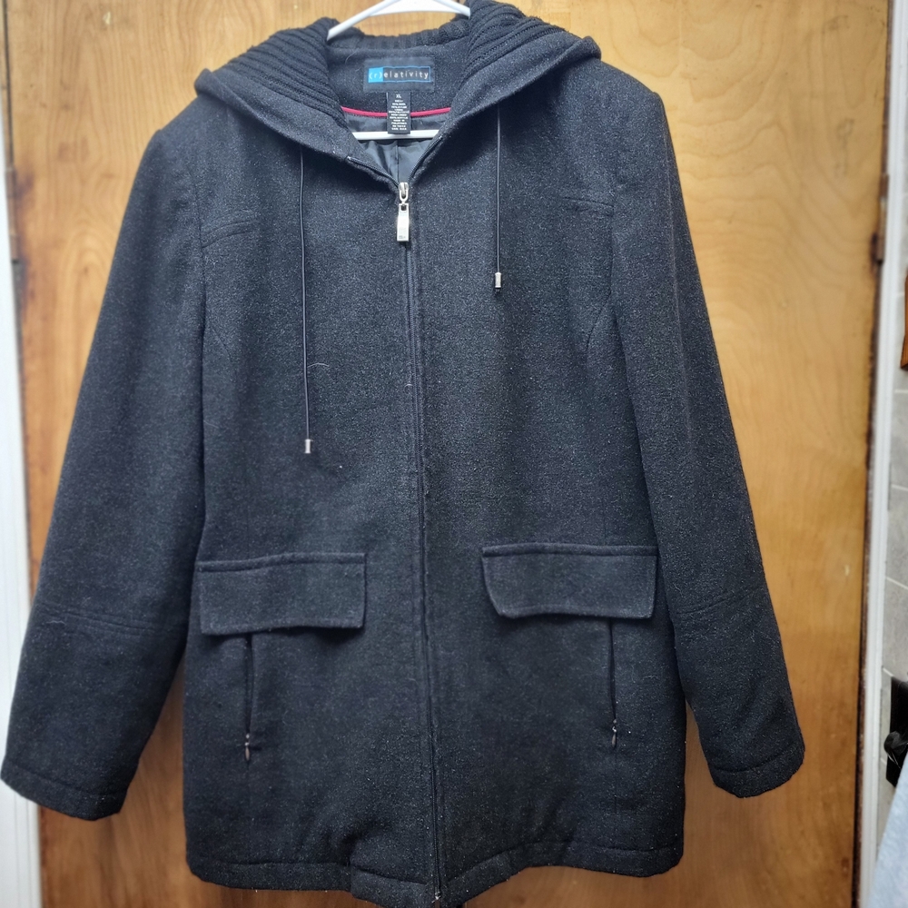 Relativity Black Wool Blend Jacket - image 3